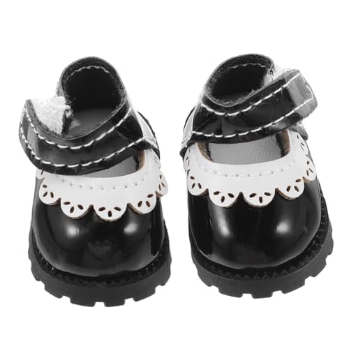 Beaupretty Puppenschuhe Mini PU Kleid Schuhe Elegante Doll Kostüm Zubehör Schwarz Leichtgewicht Austauschbar Für Puppenhaus Verkleidung von Beaupretty