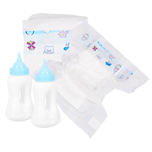 Beaupretty Puppenzubehör mit Kleinen Milchflaschen und Windeln Realistische Puppenhaus Dekoration Kindersicheres für Rollenspiele und Puppen Beaupretty Puppenzubehör mit Kleinen Milchflaschen und Windeln Realistische Puppenhaus Dekoration Kindersicheres für Rollenspiele und Puppen von Beaupretty