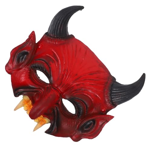 Beaupretty Realistische Dämonen Maske aus PU Leicht und Bequem Halloween Cosplay Masquerade Party Requisite mit Spitzen Hörnern und Zähnen für Gruselige Kostüme und Festdekorationen Beaupretty Realistische Dämonen Maske aus PU Leicht und Bequem Halloween Cosplay Masquerade Party Requisite mit Spitzen Hörnern und Zähnen für Gruselige Kostüme und Festdekorationen von Beaupretty