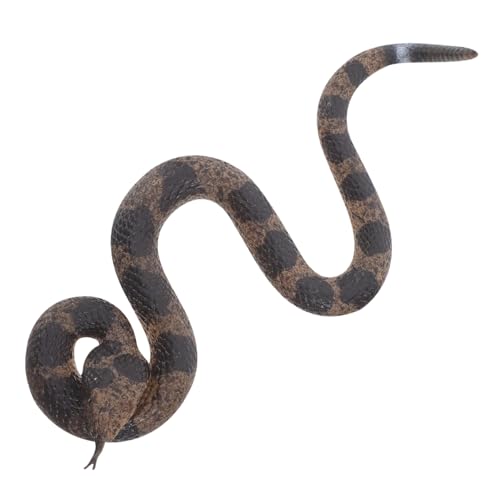 Beaupretty Realistische Gummi Klapperschlangenfigur Weiches TPR-Material Rattlesnake Sound Garten Schlange Modell für Halloween Streich und Natur-erkundung von Beaupretty