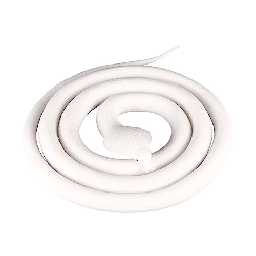 Beaupretty Realistische Gummischlange als Streichspielzeug Große Weiße Schlange für Grusel für Partys Halloween Witziges Mitgebsel von Beaupretty