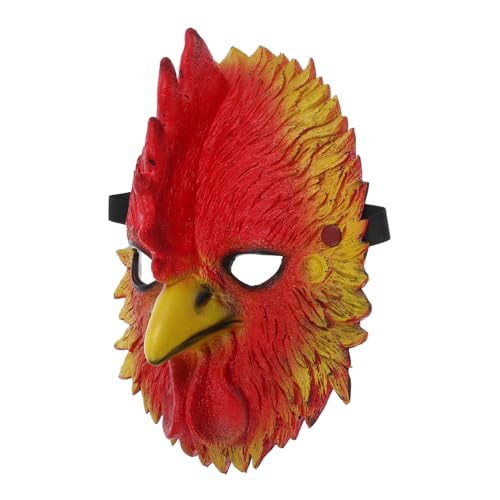 Beaupretty Realistische Halloween Rooster Maske aus Sicherem PU Material Leichte Cosplay Requisite für Kostüm Maskenpartys Vielseitig Verwendbar für Karneval Halloween und Fasching von Beaupretty