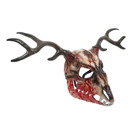 Beaupretty Realistische Hirschgeweih Maske Halloween Cosplay Halbgesichtsmaske Abnehmbare Kostüm Requisite Für Maskerade Party Theater Erwachsene von Beaupretty