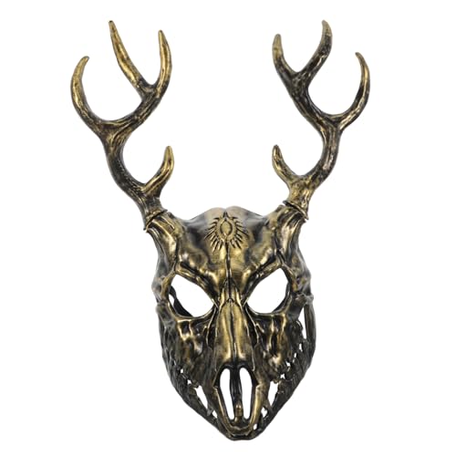 Beaupretty Realistische Horngeweih Maske Abnehmbar Atmungsaktiv Cosplay Requisite für Halloween Kostüm Party Maskerade Komfortabel Leicht Tragbar von Beaupretty