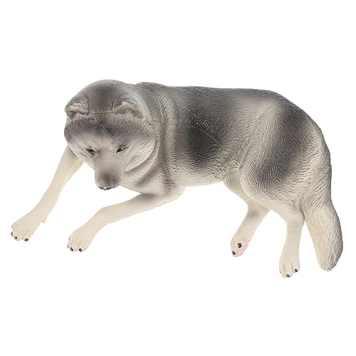 Beaupretty Realistische Husky Hundefigur aus Langlebigem Kunststoff Detailgetreue Simulation mit Lebensechten Farben Kleine Hundedekoration für Schreibtisch und Dekoratives Tiermodell für von Beaupretty