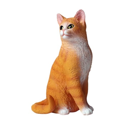 Beaupretty Realistische Katzenfigur Deko Skulptur Sitzende Gelbe Katze Kindgerechtes Modell für Katzenliebhaber Auto Tischdekoration Beaupretty Realistische Katzenfigur Deko Skulptur Sitzende Gelbe Katze Kindgerechtes Modell für Katzenliebhaber Auto Tischdekoration von Beaupretty