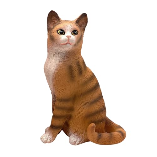 Beaupretty Realistische Katzenfigur Sitzende Kitten Statue als Dekoratives Pädagogisches Kinderspielzeug mit Feiner Verarbeitung Kompakt für Katzenliebhaber und Kinderzimmerdeko von Beaupretty