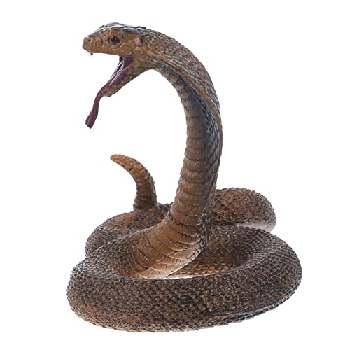 Beaupretty Realistische Kunststoff Cobra Figur Lernspielzeug Reptilien Modell für Schulprojekte und Tiererkennung Leicht Tragbar Detailgetreue Simulation von Beaupretty
