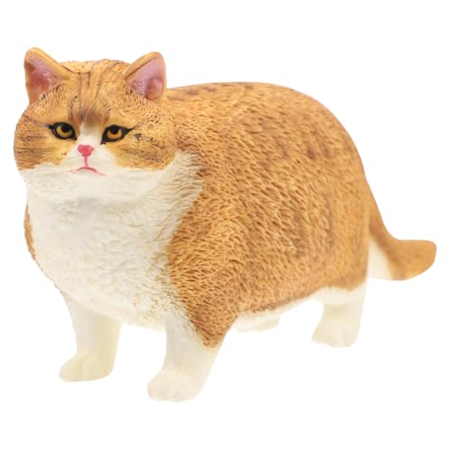 Beaupretty Realistische Kurze Haar Katze Figur aus Stabilem Kunststoff Detailgetreues Katzenmodell als Kleine Deko und Pädagogisches für Leicht und Sicher für Wohn Büroräume von Beaupretty