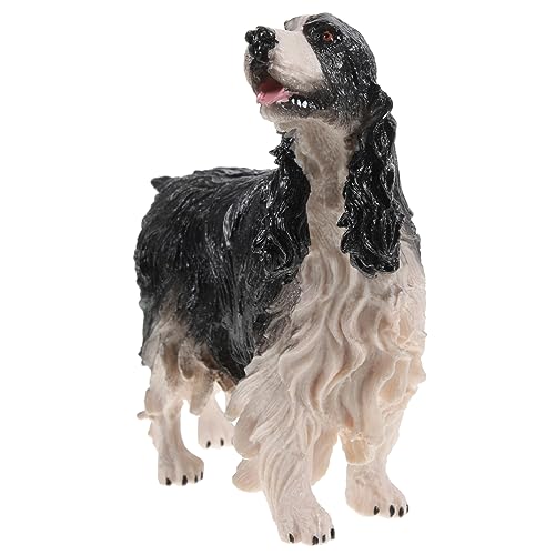 Beaupretty Realistische Simulation Cocker Spaniel Hundefigur aus Kunststoff Lebensecht Gestaltetes Tiermodell Kinderfreundliches Lernspielzeug und Dekoratives Sammlerobjekt Schwarz von Beaupretty