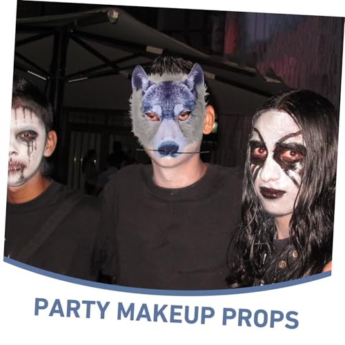 Beaupretty Realistische Wolfs Halbmaske aus Plüsch für Halloween Cosplay Party Karneval Maskerade Unisex Strapazierfähig Vielseitig Einsetzbar für Kostüm und Themenfeste von Beaupretty