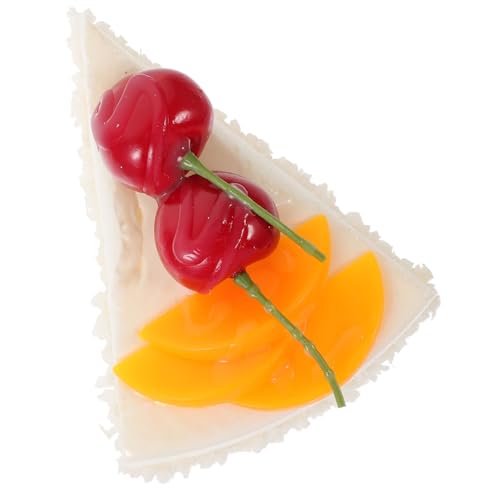 Beaupretty Realistisches Fake Cake Dekorationsmodell Täuschend Echte Simulation Leichtes Dessert Deko Objekt für Tisch Hochzeit Party Schaufenster und Fotografie Gelb Rote Farbvariante von Beaupretty