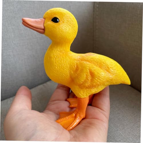 Beaupretty Realistisches Gelbes Entenmodell Kinderspielzeug aus Langlebigem Kunststoff Pädagogisches Tiermodell zur Naturerfahrung und Aquariumdekoration Robustes Lernspielzeug für Ab Jahren von Beaupretty