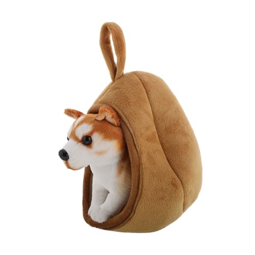 Beaupretty Realistisches Hund Kuscheltier Sitzend Weiche Plüschpuppe für Dekoratives Welpen für Sofa Bett Auto Niedliches Haustier von Beaupretty