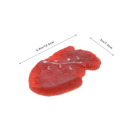 Beaupretty Realistisches Künstliches Rindfleisch Modell Lebensechte Rindfleischscheiben aus PVC Lebensmittelechte Dekoration für Küchen Fotografie und Ausstellungsdekoration von Beaupretty