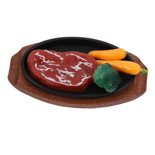 Beaupretty Realistisches Miniatur Steak Modell Künstliches Fleischspielzeug Detailgetreues Puppenhaus Essen Zubehör für Kinderspielküchen Vielseitig Einsetzbar als Dekoration und von Beaupretty