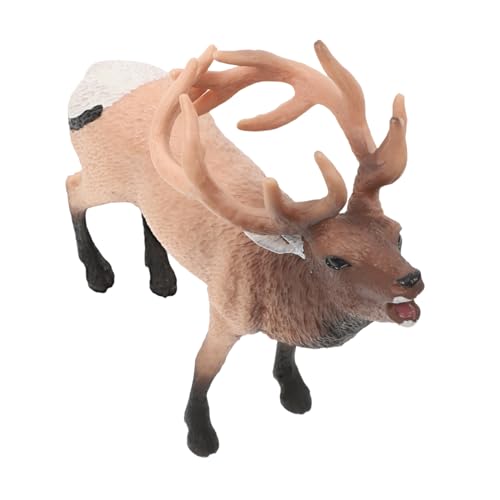 Beaupretty Realistisches Rotwild Modell Langlebige Feste Kunststofffigur Feine Handwerkskunst Wildlife Ornament Dekorative Desktop Figur für Zuhause und Büro Geschenk für Naturfreunde und von Beaupretty