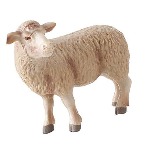 Beaupretty Realistisches Schaf Modell Lifelike Dekoratives Merino Tier Ornament für Zimmer Miniatur Figur Kreative Sammlerfigur Pädagogisches Wohnaccessoire von Beaupretty