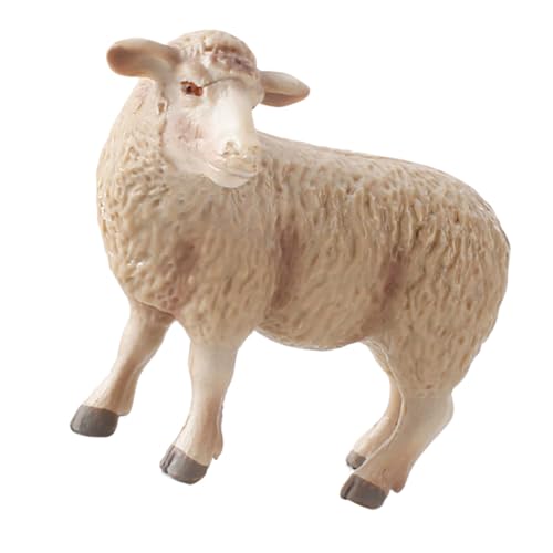 Beaupretty Realistisches Schafmodell aus Hochwertigem Lebensechte Simulation als Kreative Schafdekoration für Kinderzimmer Detailreiches Miniatur Tierornament Lernspielzeug und von Beaupretty