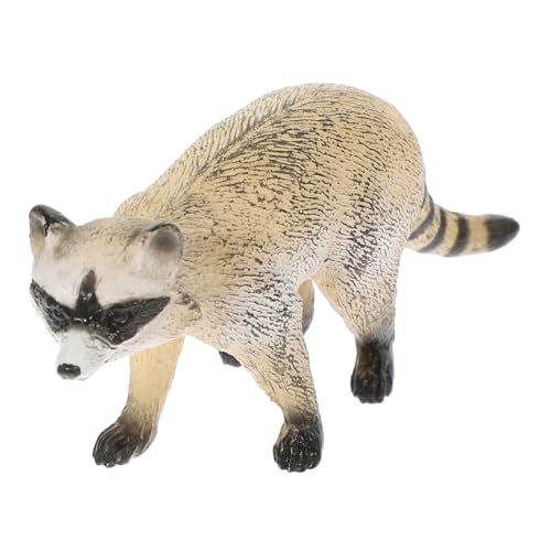Beaupretty Realistisches Waschbär Modell Wildtier Figur aus Robustem Kunststoff Pädagogisches Lernspielzeug und Dekorative Wild Animal Figurine für Zuhause Büro und Garten von Beaupretty