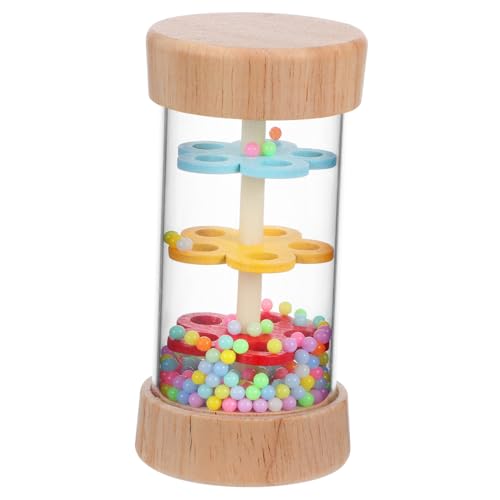 Beaupretty Regengeräusch Mini Holz Musik Rassel für Montessori Lerninstrument zur Sensorischen Entwicklung für Drinnen und Draußen Kreative für Kleinkinder von Beaupretty
