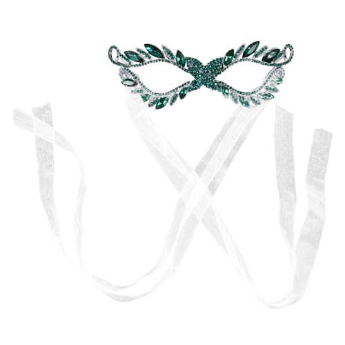 Beaupretty Rhinestone Masquerade Maske für Frauen mit Funkelnden Strasssteinen Atmungsaktiv Komfortabel durch Band Einzigartiges Design für Ball Fasching Maskerade Party Eleganter und von Beaupretty