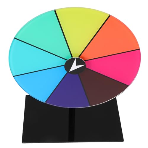 Beaupretty Robustes Drehbares Preisrad mit Beschreibbaren Slots Farbiges Tischspiel für Partys Messen und Events Interaktives Gewinnrad für Unterhaltsame Gewinnspiele von Beaupretty