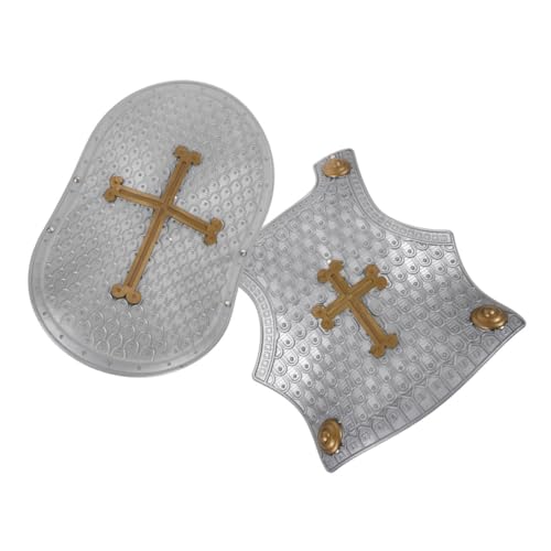 Beaupretty Römische Rüstung Kunststoff Schild und Brustpanzer Retro Design Langlebig Leicht für Cosplay und Rollenspiele Jungen Mädchen von Beaupretty