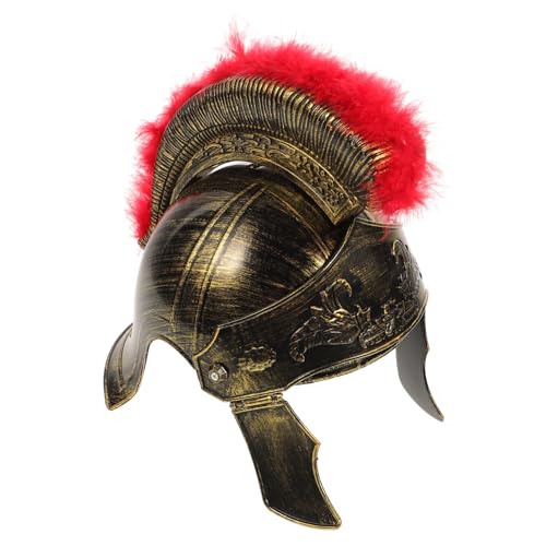 Beaupretty Römischer Kriegerhelm mit Federdesign Helm für Cosplay und Mittelalter Partys Leicht und für Männer und Teenager Historisches Kostümzubehör von Beaupretty