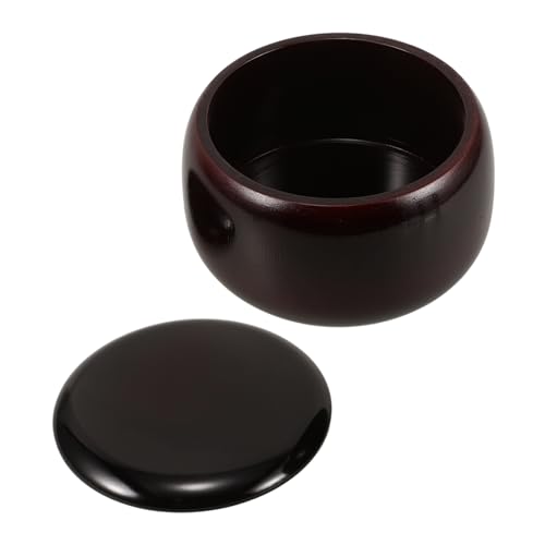 Beaupretty Roter Nanmu Bambus Go Spiel Steine Aufbewahrungsdose Stoßfeste Schachstein Box mit Großem Fassungsvermögen Elegante Holz Schachspiel Behälter für Zuhause und Reise von Beaupretty