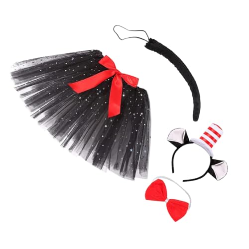 Beaupretty Rotes Weißes Katzenkostüm Set mit Tierohren Stirnband Schleife und Dekoratives Haar Accessoire für Halloween Karneval Fasching Damen und Herren Einheitsgröße Beaupretty Rotes Weißes Katzenkostüm Set mit Tierohren Stirnband Schleife und Dekoratives Haar Accessoire für Halloween Karneval Fasching Damen und Herren Einheitsgröße von Beaupretty