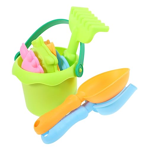 Beaupretty Sandspielzeug Buntes Strandspielzeug mit Eimer und Schaufel Leichtes Tragbares Sandwerkzeug für Kleinkinder Fördert Koordination und Kreativität Beim im Sandkasten und Am Strand von Beaupretty