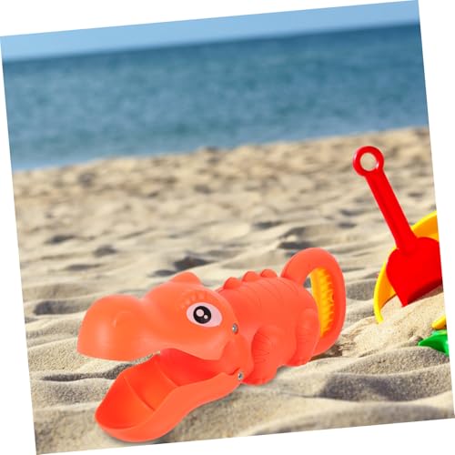 Beaupretty Sandspielzeug Dinosaurier Greifer mit Flexiblem Griff Sandballformer für Strand und Garten Rotes Motiv Fördert Feinmotorik und Hand-Augen-koordination Sicher für Kleinkinder von Beaupretty