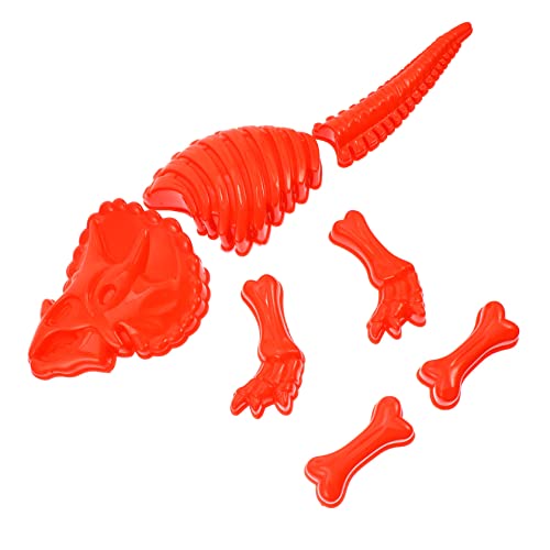 Beaupretty Sandspielzeug Dinosaurier Sandförmchen aus Kunststoff Leicht und Handlich Fördert Kreativität und Motorische Fähigkeiten für Strand und Sandkastenspiele Rotes Dinosaurier Skelett von Beaupretty