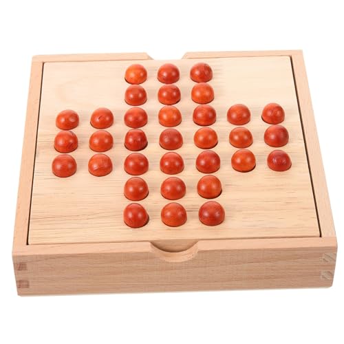 Beaupretty Schachspiel aus Holz Sicheres Langlebiges Lernspielzeug für Drinnen Fördert Denkfähigkeit und Entwicklung für Eltern Junge Mädchen Interaktion und Freizeitspaß von Beaupretty