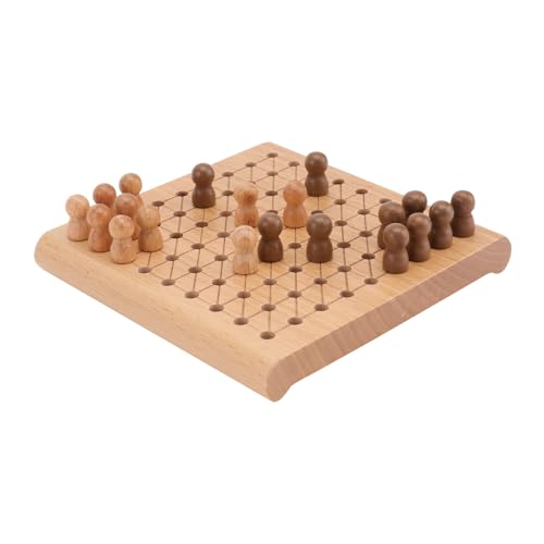 Beaupretty Schachspiel aus Holz mit Glatter Oberfläche und Abgerundeten Ecken Fördert Logisches Geduld und Interaktion Party für Junge Mädchen und Gemeinschaftsspiele von Beaupretty