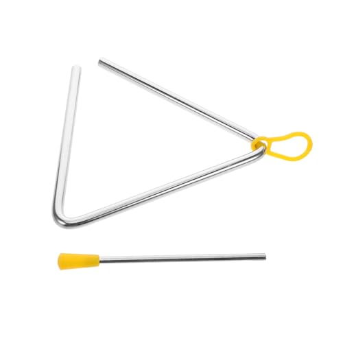 Beaupretty Schlaginstrument Triangel Rhythmus Dreieck mit Schlägel für Musikalische Früherziehung und Spiel Robustes Metall Percussion Instrument für Musikunterricht und Band von Beaupretty