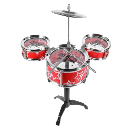 Beaupretty Schlagzeug Set Lernspielzeug mit Trommeln Pädagogisches Early Educational Drum Toy für Vorschule Robustes Drum Playset mit Bunten Mustern zur Musikalischen Früherziehung von Beaupretty