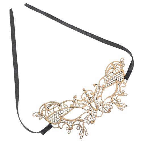 Beaupretty Schmetterlings -augenmaske Maskenkostüm Halloween-party-maske Venezianische Halbmaske Kostüm Venezianische Maske Maskerade-maske Für Frauen Partymaske Golden Spitze von Beaupretty