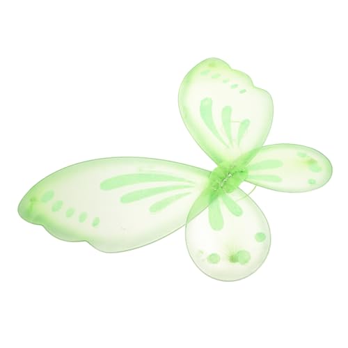 Beaupretty Schmetterlingsflügel Kostüm Flügel Einlagig Grün Leicht Tragbar Party Dekoration für Mädchen Fasching Rollenspiel Bühnenauftritt von Beaupretty