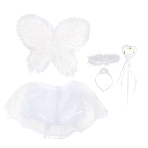 Beaupretty Schmetterlingsflügel Kostüm Set mit Haarreif Rock und Feenstab Verstellbar Bequemes Material für Party Halloween Karneval und Geburtstagsfeiern von Beaupretty