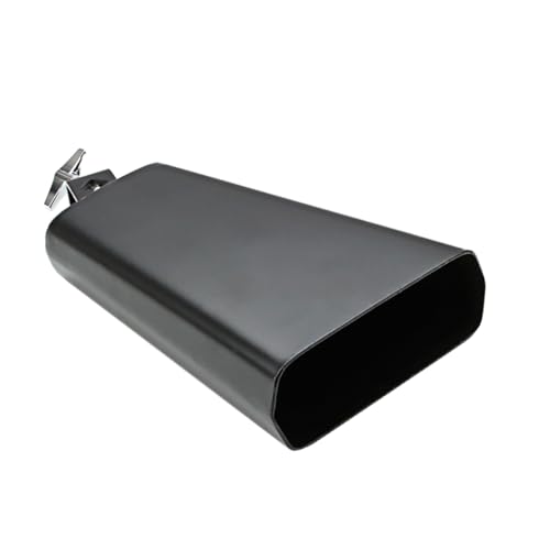 Beaupretty Schwarze Metall Cowbell Robustes Schlaginstrument für Drumset Percussion mit Klarem Geeignet für Musikunterricht und Vielseitige Rhythmusübungen von Beaupretty