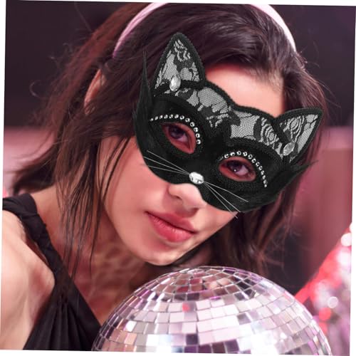 Beaupretty Schwarze Spitzen Katzenmaske Damen Herren Handgefertigte Masquerade Maske für Halloween Kostüm Party Stilvolles Unisex Halbgesicht Accessoire für Karneval Maskerade Fest Beaupretty Schwarze Spitzen Katzenmaske Damen Herren Handgefertigte Masquerade Maske für Halloween Kostüm Party Stilvolles Unisex Halbgesicht Accessoire für Karneval Maskerade Fest von Beaupretty