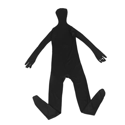 Beaupretty Schwarzer Ninja Bodysuit für Erwachsene Atmungsaktiver Spandex Ganzkörperanzug Elastischer Cosplay Jumpsuit für Halloween Bühnenperformance und Verkleidung von Beaupretty