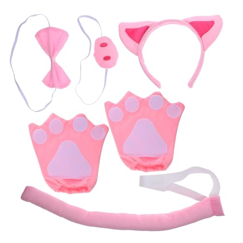 Beaupretty Schwein Kostüm mit Schweineohren Stirnband Fliege Nase und Handschuhen Weiches Party Kostüm Zubehör für Halloween Karneval Cosplay und Fasching Beaupretty Schwein Kostüm mit Schweineohren Stirnband Fliege Nase und Handschuhen Weiches Party Kostüm Zubehör für Halloween Karneval Cosplay und Fasching von Beaupretty