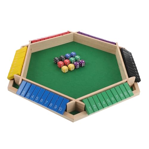 Beaupretty Sechsseitiger Flip Spieltisch Vielseitig Tragbar Robustes Brettspiel für Erwachsene Interaktive Spielesammlung für Ktv Bars und Gesellige Runden von Beaupretty