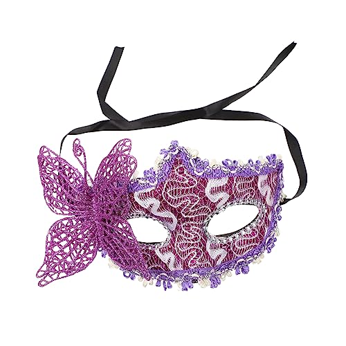 Beaupretty Seidenartige Schmetterlingsmaske Für Damen Partymaske Spitze Für Karneval Maskenball Halloween Halbmaske Für Festliche Anlässe von Beaupretty