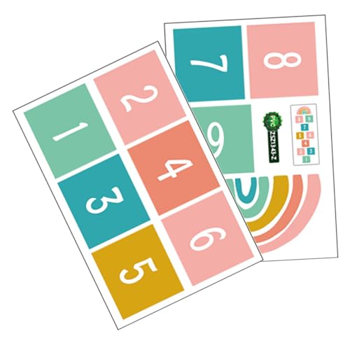 Beaupretty Selbstklebende Abnehmbare PVC bodenaufkleber mit Zahlen und Cartoon Motiven für Kinderzimmer Spielzimmer und Kindergarten Wasserfest Langlebig Sicher Dekoratives Spiel von Beaupretty