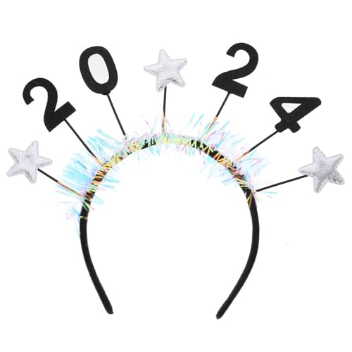 Beaupretty Silbern Stern Neujahr Haarband Erwachsenen Party Stirnband Stoff Haarreifen Komfortabel Für Feier Fotorequisiten Geschenk von Beaupretty