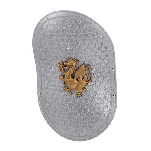 Beaupretty Medieval Shield Für Junge Mädchen Tragbarer Kunststoff-requisit Für Cosplay Bühnenaufführungen Und Halloween-kostüme Silberner Drachen-Schild Für Rollenspiele Und Partys von Beaupretty